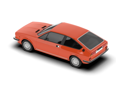 gerçekçi 3 boyutlu spor araba çizimi