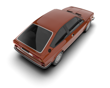 beyaz arkaplanda izole edilmiş araba 3 boyutlu görüntüleme