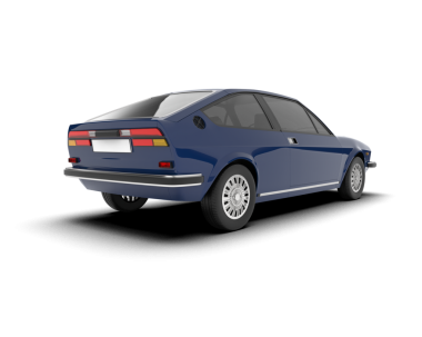 beyaz arkaplandaki araba.