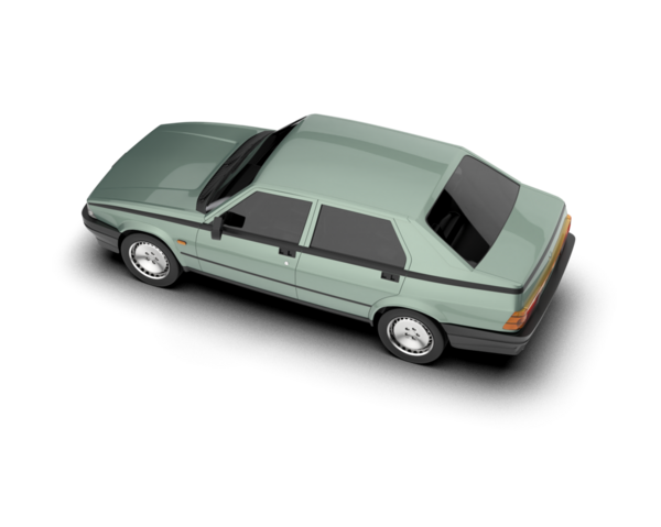 Modern klasik araba beyaz arka planda izole edilmiş. 3d oluşturma.