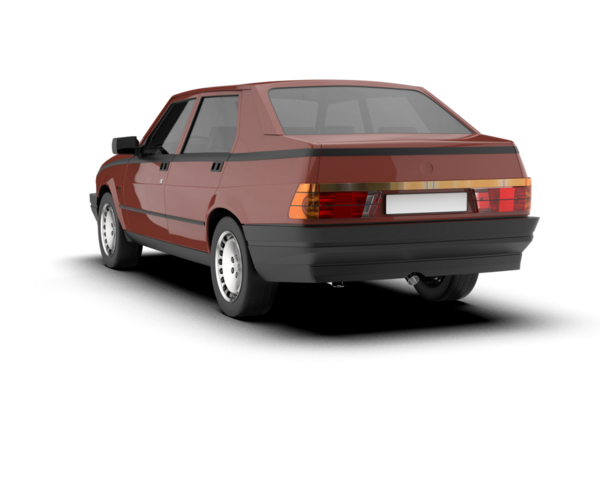 Beyaz arka planda modern bir araba. yan görünüm.