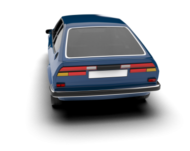 Araba beyaz arka planda izole edilmiş. 3d illüstrasyon