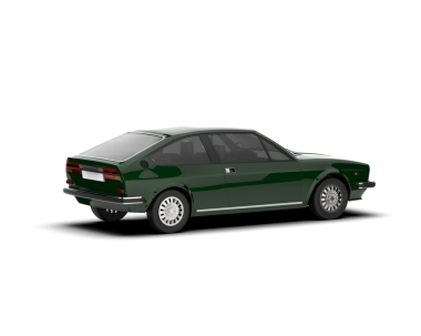 Araba beyaz arka planda izole edilmiş. 3d oluşturma