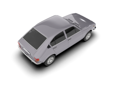 Araba beyaz arka planda izole edilmiş. 3d oluşturma.