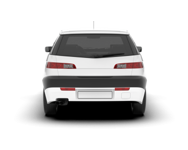 Beyaz arka planda izole edilmiş beyaz modern araba. Yan görünüş. 3d oluşturma.