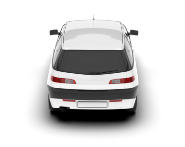 Gri arka planda beyaz araba