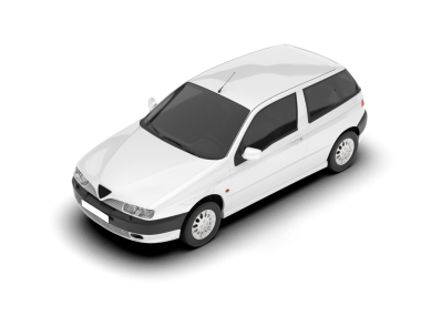 Beyaz arka planda beyaz lüks araba