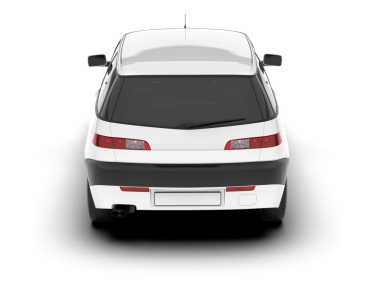 araba yan görünümü izole