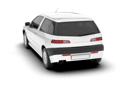 Beyaz arka planda bir araba. yüksek kaliteli resimleme