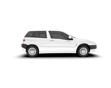 Beyaz arka planda izole edilmiş beyaz araba. 3d illüstrasyon