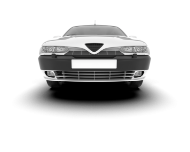 Araba beyaz arka planda izole edilmiş. ön görünüm