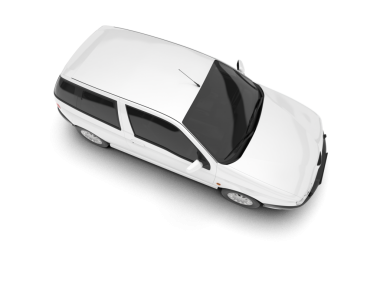 Beyaz arka planda beyaz araba. vektör illüstrasyonu