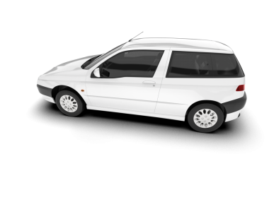 modern araba beyaz üzerine izole.