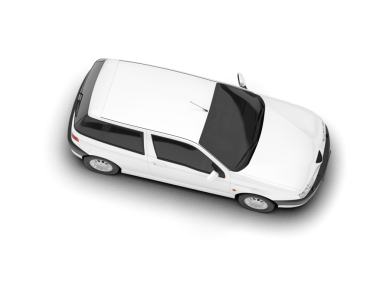 Beyaz arka planda bir araba. Vektör illüstrasyonu