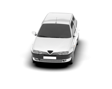 Araba beyaz arka planda izole edilmiş. yüksek çözünürlüklü 3d