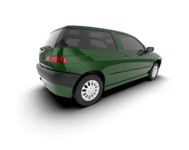 yeşil modern araba vektör çizimi beyaz arkaplanda izole edildi