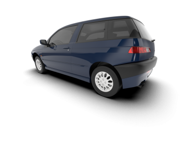 3 boyutlu görüntüleme. beyaz arkaplandaki araba