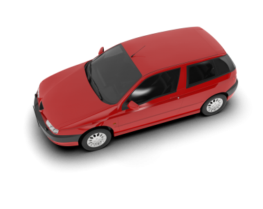 Beyaz arkaplandaki araba