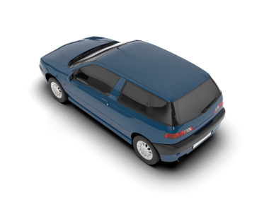 Araba beyaz arka planda izole edilmiş. 3d illüstrasyon.