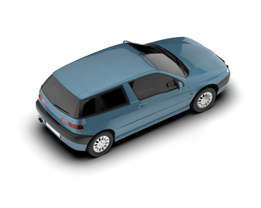 Beyaz arka planda modern bir araba. 3d oluşturma