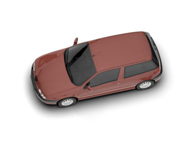 Siyah arka planda bir araba. - Araba. 3d illüstrasyon