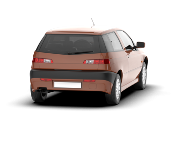 Modern araba beyaz arka planda izole edilmiş. 3 boyutlu - 3 boyutlu.