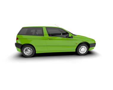 Araba beyaz arka planda izole edilmiş. 3d illüstrasyon