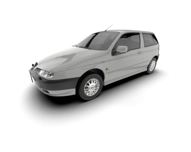 Gerçekçi bir araba. beyaz arkaplanda izole