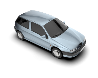 beyaz arkaplanda modern araba