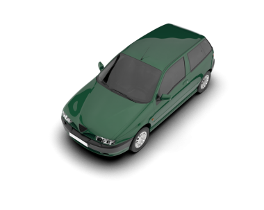 modern yeşil araba izole