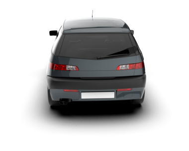 Beyaz arka planda gölgeli modern siyah araba. 3d illüstrasyon