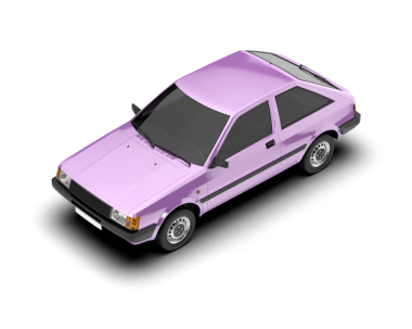 mor modern klasik araba beyaz arka planda izole edilmiş..