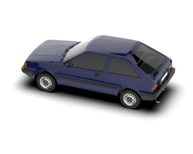 Arka planda izole edilmiş gerçekçi bir SUV aracı. 3D görüntüleme - illüstrasyon