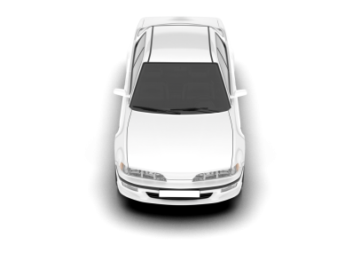 Siyah arka planda beyaz araba. 3d oluşturma