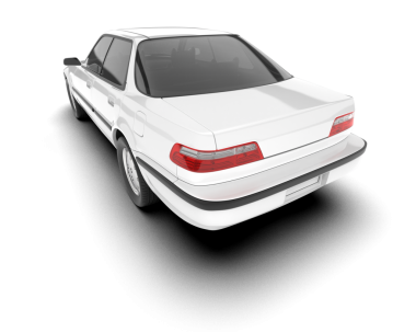 modern araba beyaz arkaplanda izole edildi