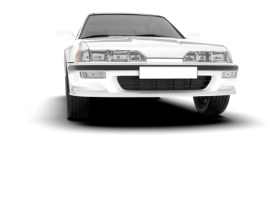 beyaz araba beyaz zemin üzerine izole