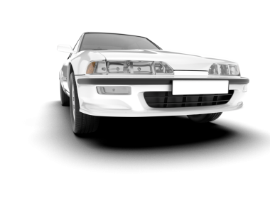 beyaz arkaplanda modern araba