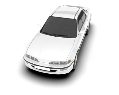 beyaz arka planda modern araba