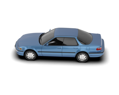 Beyaz arkaplanda izole edilmiş bir arabanın 3 boyutlu görüntüsü