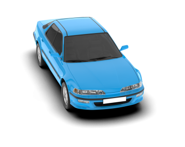 Beyaz arka planda modern bir araba. 3d illüstrasyon.