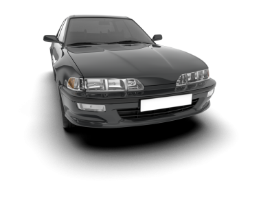 Siyah lüks araba beyaz arka planda izole edilmiş