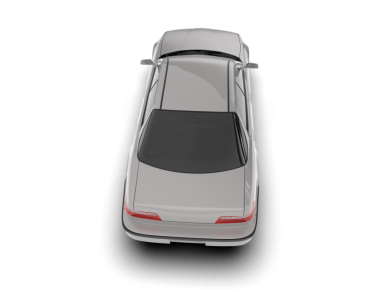 Beyaz arka planda izole edilmiş beyaz bir arabanın 3 boyutlu görüntüsü