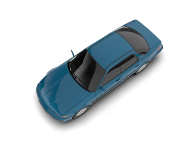 mavi araba 3D illüstrasyon