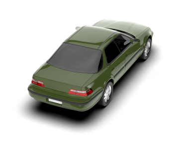 İzole edilmiş bir arabanın 3 boyutlu görüntüsü