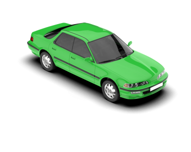 Beyaz arkaplandaki araba.