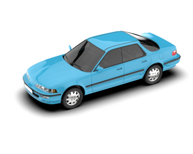 Mavi araba. yan görünüm