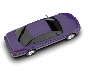 beyaz arkaplanda izole edilmiş bir araba