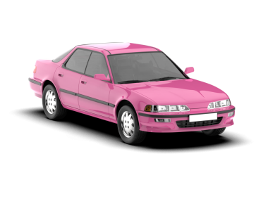 Pembe araba beyaz arka plan üzerinde izole.