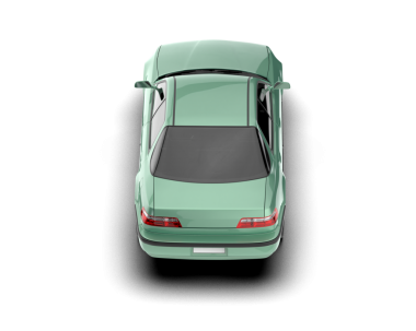 Beyaz arka planda modern bir araba. 3d oluşturma