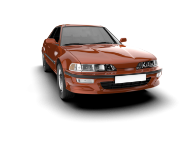 beyaz arkaplanda izole edilmiş araba, 3 boyutlu resimleme